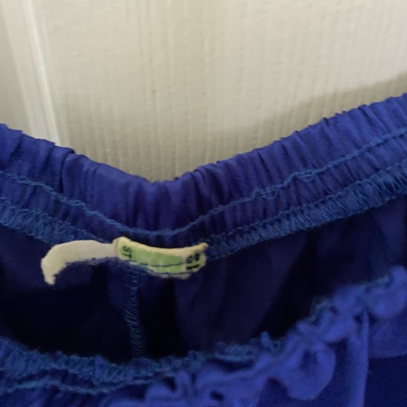 Vintage Royal Blue Satin Slip Skirt Feminine - Picture 3 of 4